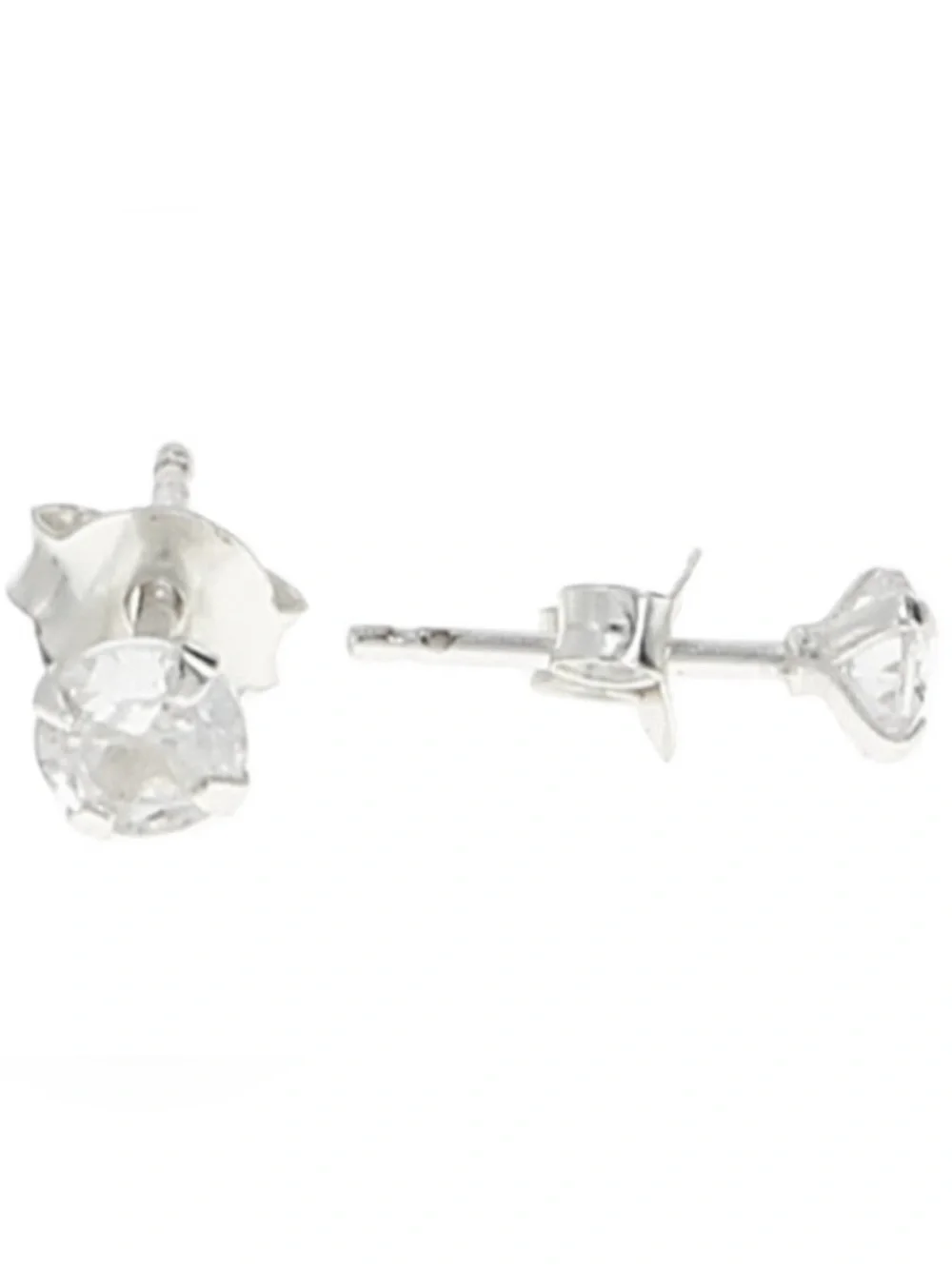 Pavilion Gift Company Get Well 5mm Sterling Silver Cubic Zirconia Earrings NIB